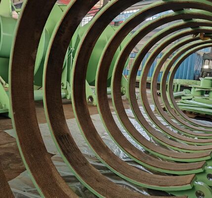 BGO Non Asbestos Woven Brake Lining for Ship Anchor Brake with 200℃ Working Temperature and 5-35mm Thickness Range